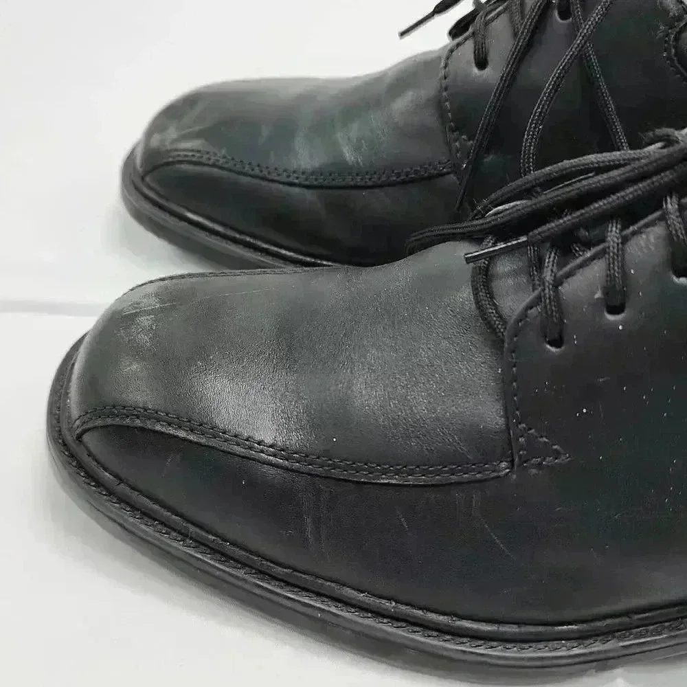 Nunn Bush Mens Black Marcell Lace Up Bike Toe Leather Oxford Dress Shoes Size 8M - Picture 6 of 13